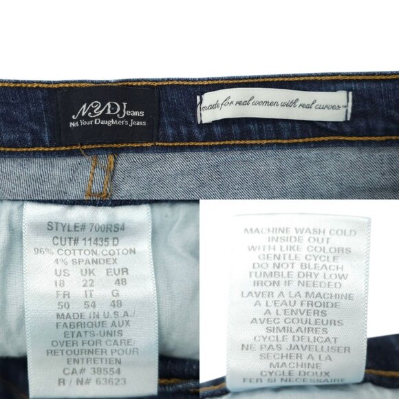 NYD Jeans Flare Leg Jeans Womens Size 18 High Rise Dark Wash Stretch Denim - Picture 8 of 15